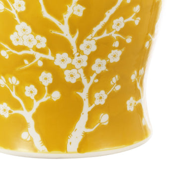 Cherry Blossom 17.75" Ceramic Garden Stool